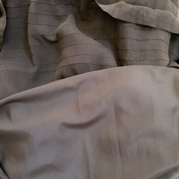 J Crew Black Silk Chiffon Juliet Dress Strapless Pintuck Pleats, Size 10 - Picture 9 of 9